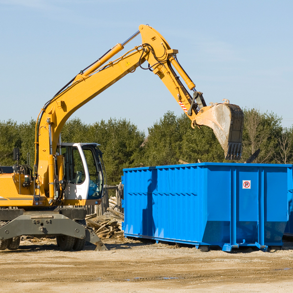 are there any restrictions on where a residential dumpster can be placed in Vinton